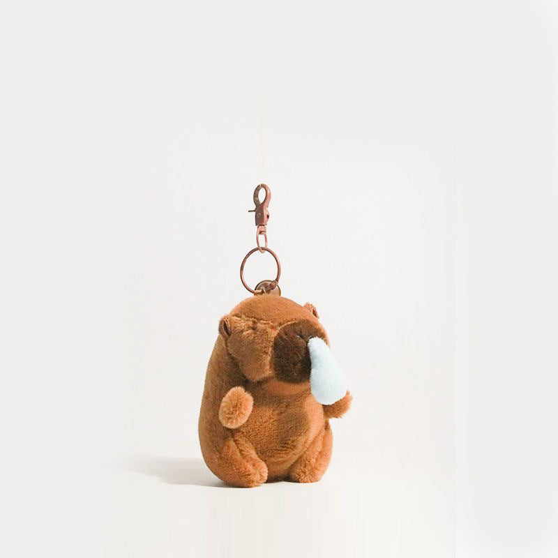 New creative Capibara capybara plush pendant cartoon couple car keychain cute little gift
