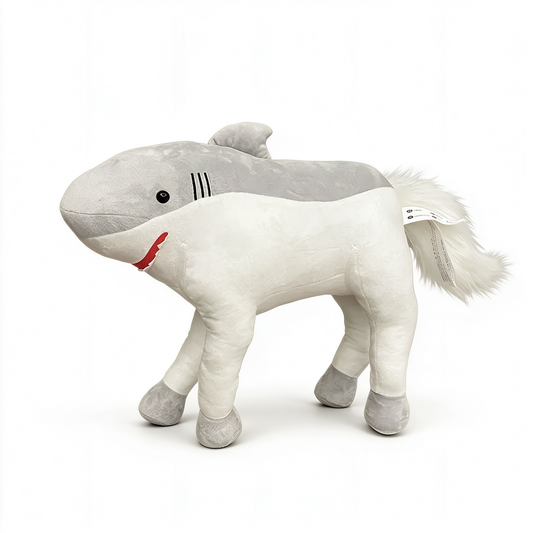 Funny Shark Horse Plush Pillow, Soft Sleeping Companion, Safe Eco-Friendly Material