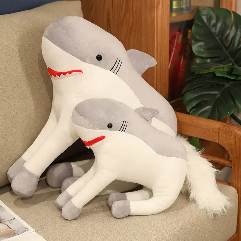 Funny Shark Horse Plush Pillow, Soft Sleeping Companion, Safe Eco-Friendly Material