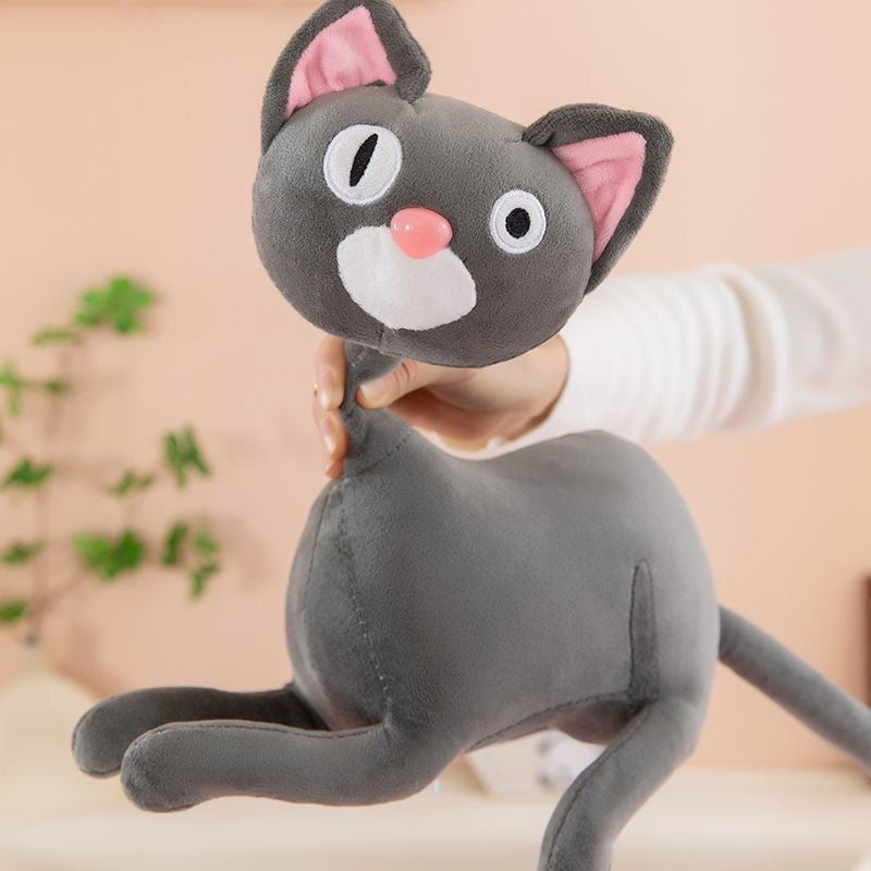 novelty grey cat stuffed animal birthday present