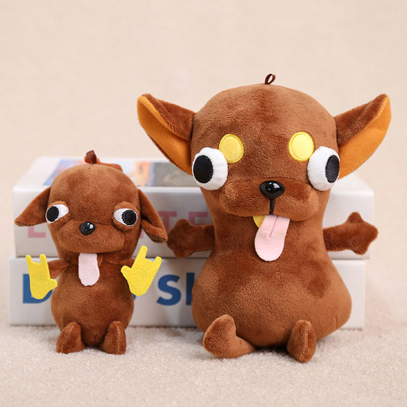 Internet celebrity explosion Chihuahua plush doll small pendant ugly cute doll funny keychain