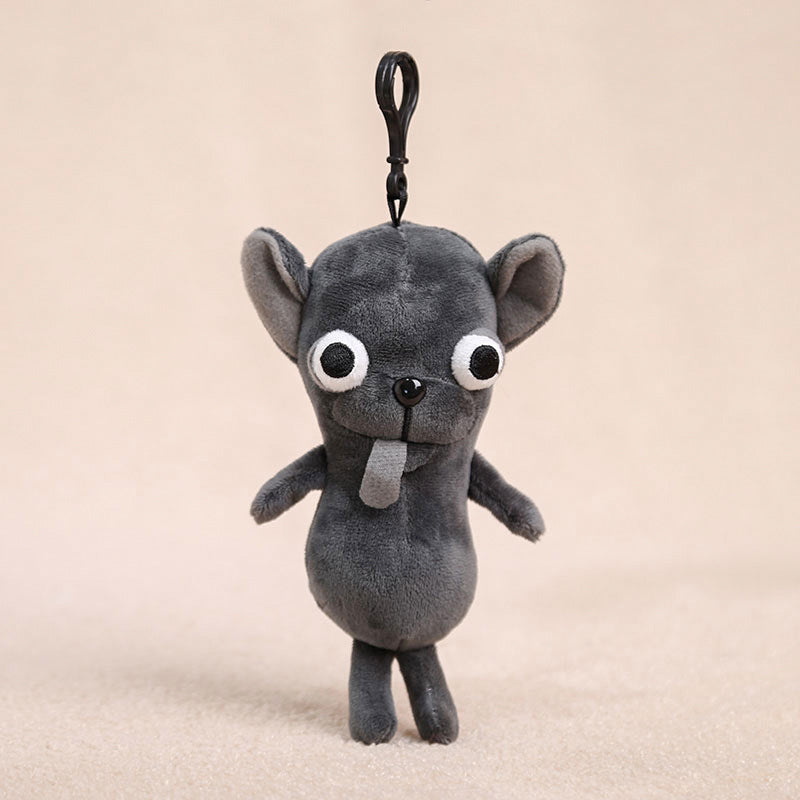 Internet celebrity explosion Chihuahua plush doll small pendant ugly cute doll funny keychain