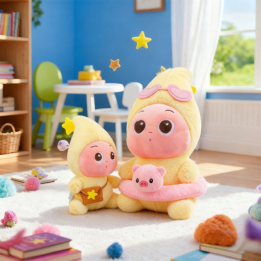 Internet celebrity cute swimming circle star people doll cute plush toy star people series doll peripheral birthday gift