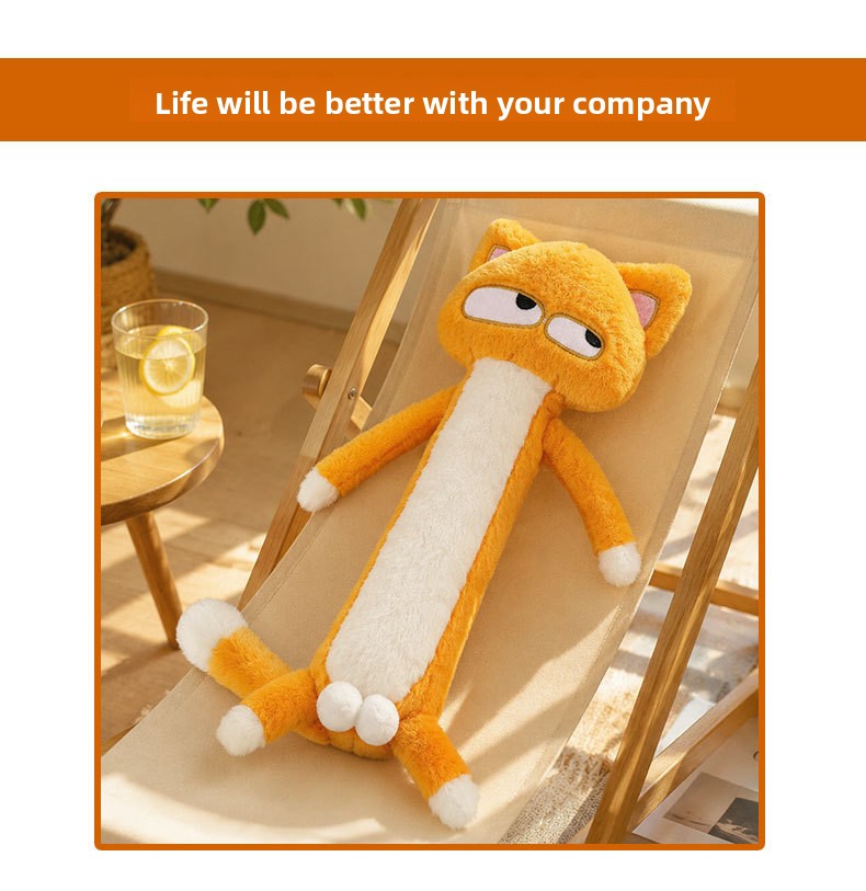 Funny Quirky Orange Cat Plush Toy | Sassy Stuffed Animal