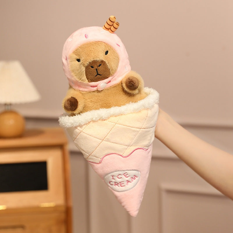 Ice cream capybara plush toy | stuffed animal