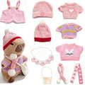 Kawaii Capybara Dress-Up Plush Toy Set with Removable Outfits & Bag Charms