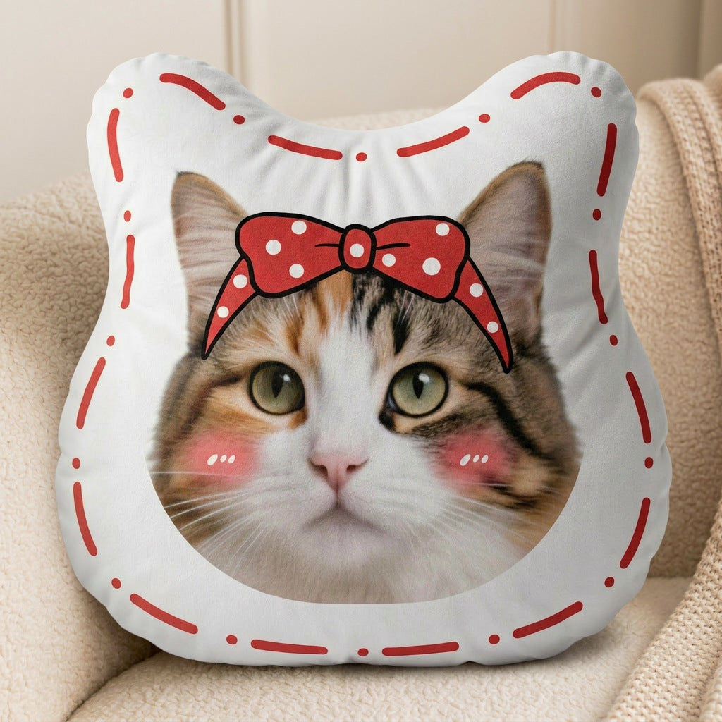 Come to the picture to customize the pet avatar big head special-shaped throw pillow, customize the surrounding cute doll double-sided pillow creative gift