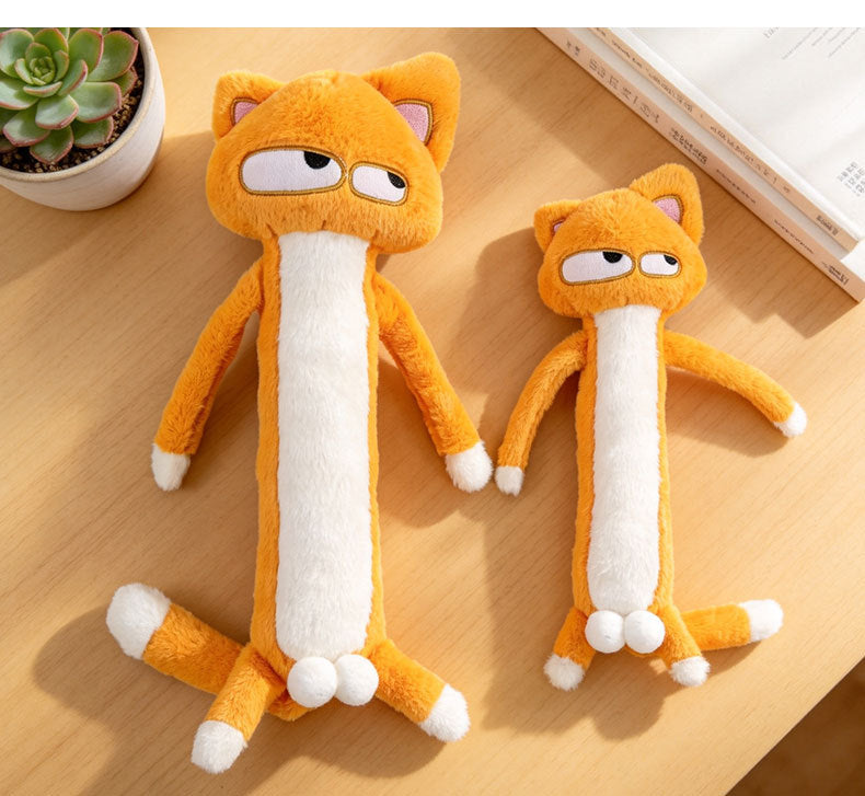 Funny Quirky Orange Cat Plush Toy | Sassy Stuffed Animal