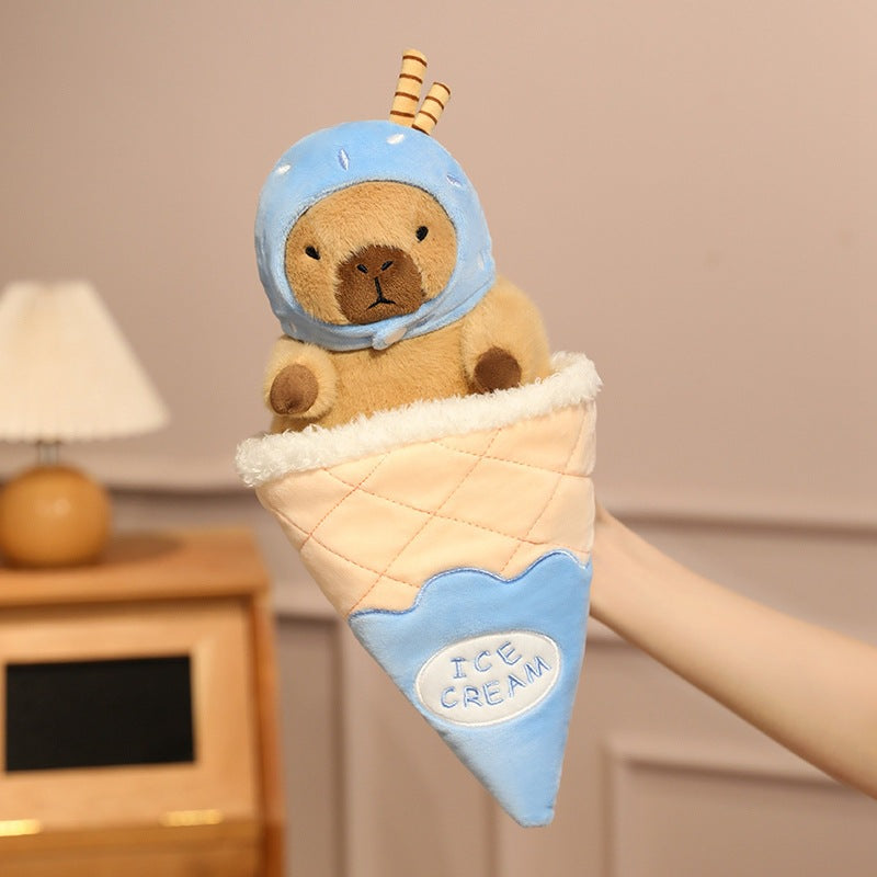 Ice cream capybara plush toy | stuffed animal
