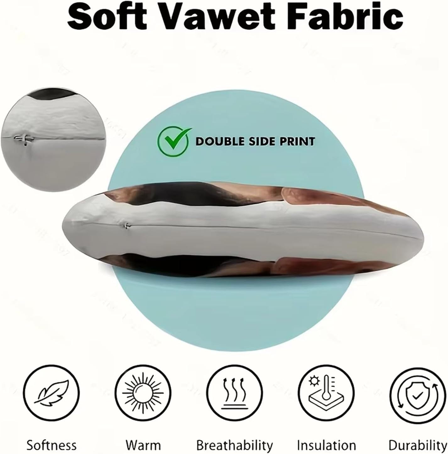 Pet special-shaped throw pillow 3D visual double-sided color picture Customized according to the picture Environmental protection material Removable and washable