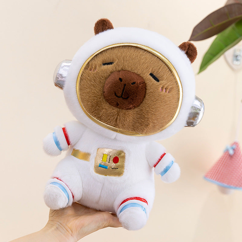 Alien Astronaut Capybara Plushie | Space Suit Stuffed Animal