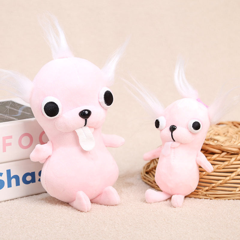 Internet celebrity explosion Chihuahua plush doll small pendant ugly cute doll funny keychain