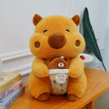 Orange Boba Milk Tea Capybara Plushie | Cute Bubble Tea Stuffed Animal