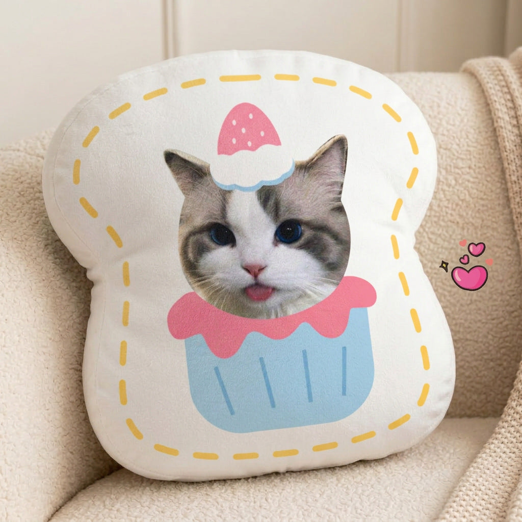 Come to the picture to customize the pet avatar big head special-shaped throw pillow, customize the surrounding cute doll double-sided pillow creative gift