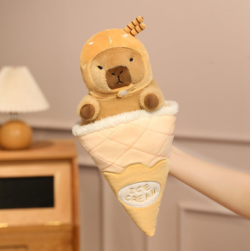 Ice cream capybara plush toy | stuffed animal
