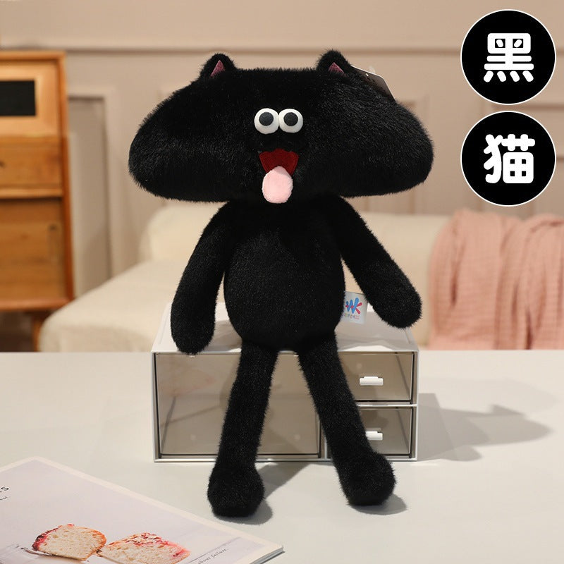 Funny Evil Baguette Cat Doll Plush Toy Funny Abstract Emoji Girlfriend Child Gift