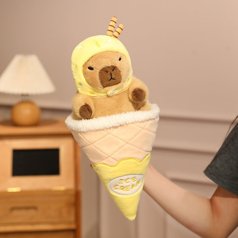Ice cream capybara plush toy | stuffed animal