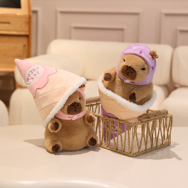 Ice cream capybara plush toy | stuffed animal
