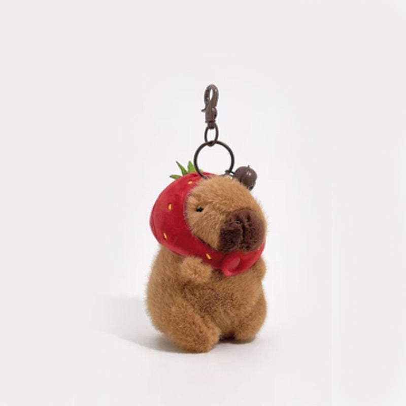New creative Capibara capybara plush pendant cartoon couple car keychain cute little gift