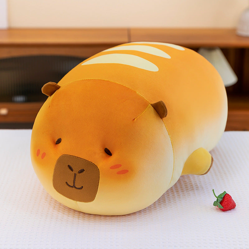 Kawaii Bread Capybara Plush Toy & Soft Hugging Pillow