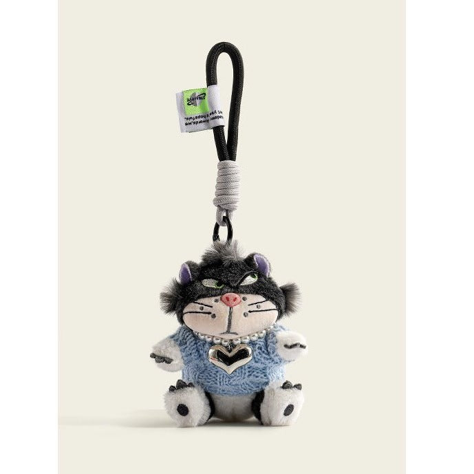 Cute plush pendant cat sweater pearl car keychain pendant girls creative gift giving tide
