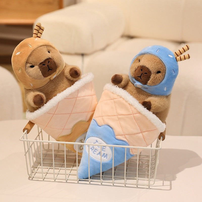 Ice cream capybara plush toy | stuffed animal