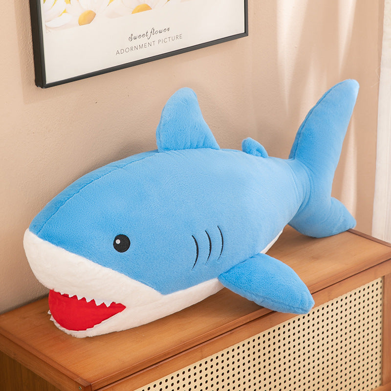 Shark Doll Shark Sleeping Pillow Plush Toy Large Cushion Bed Holding Doll Legs Doll