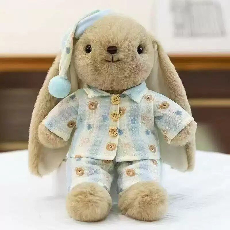 Mousse Rabbit Floral Dress Annie Rabbit Plush Doll Lace Long-eared Rabbit Doll Girl Gift Soothing Ragdoll