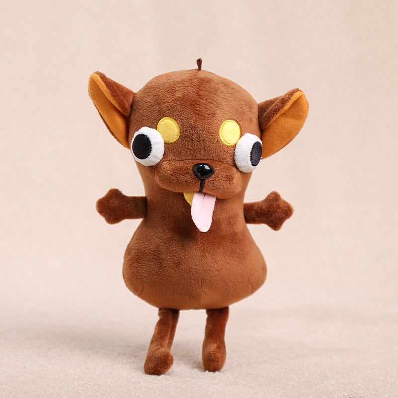 Internet celebrity explosion Chihuahua plush doll small pendant ugly cute doll funny keychain