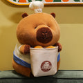 Kawaii Bread Capybara Plush Toy with Baker Hat - Soft Stuffed Animal