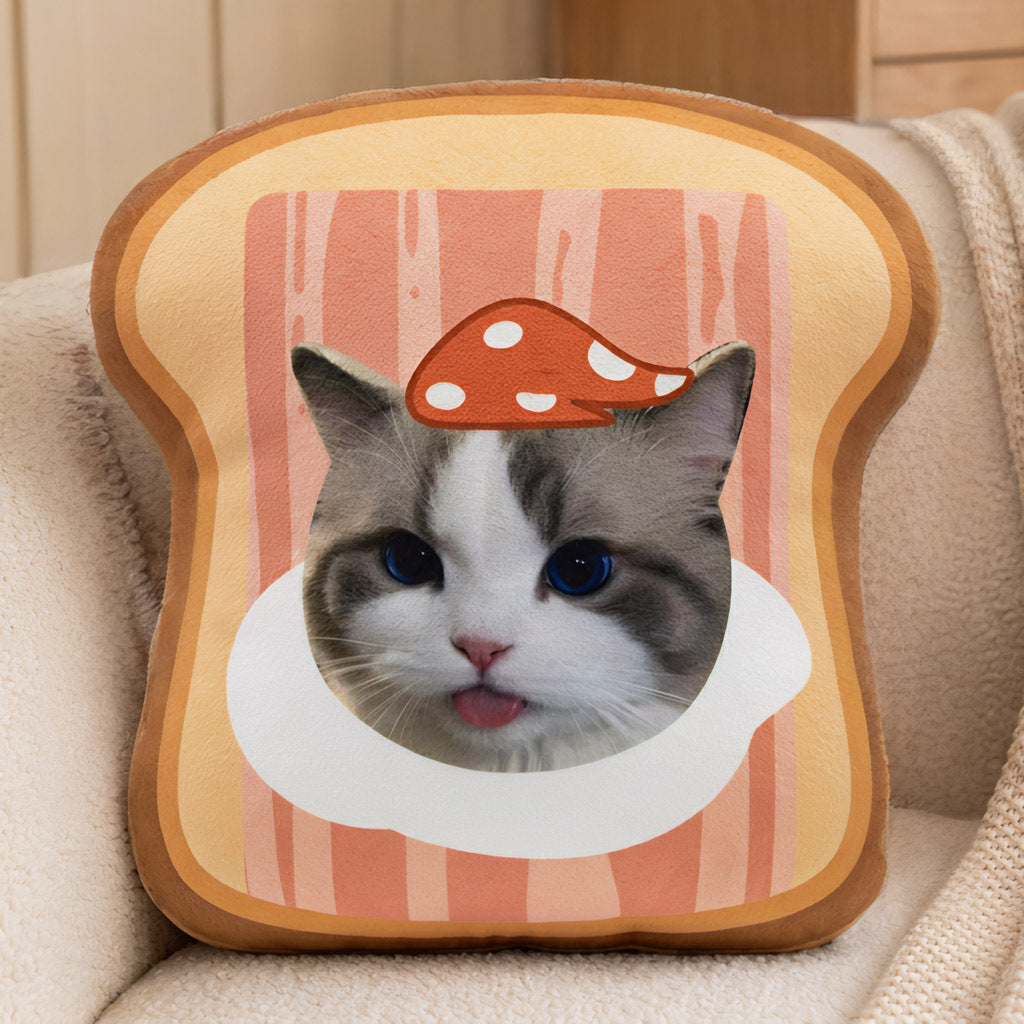 Come to the picture to customize the pet avatar big head special-shaped throw pillow, customize the surrounding cute doll double-sided pillow creative gift