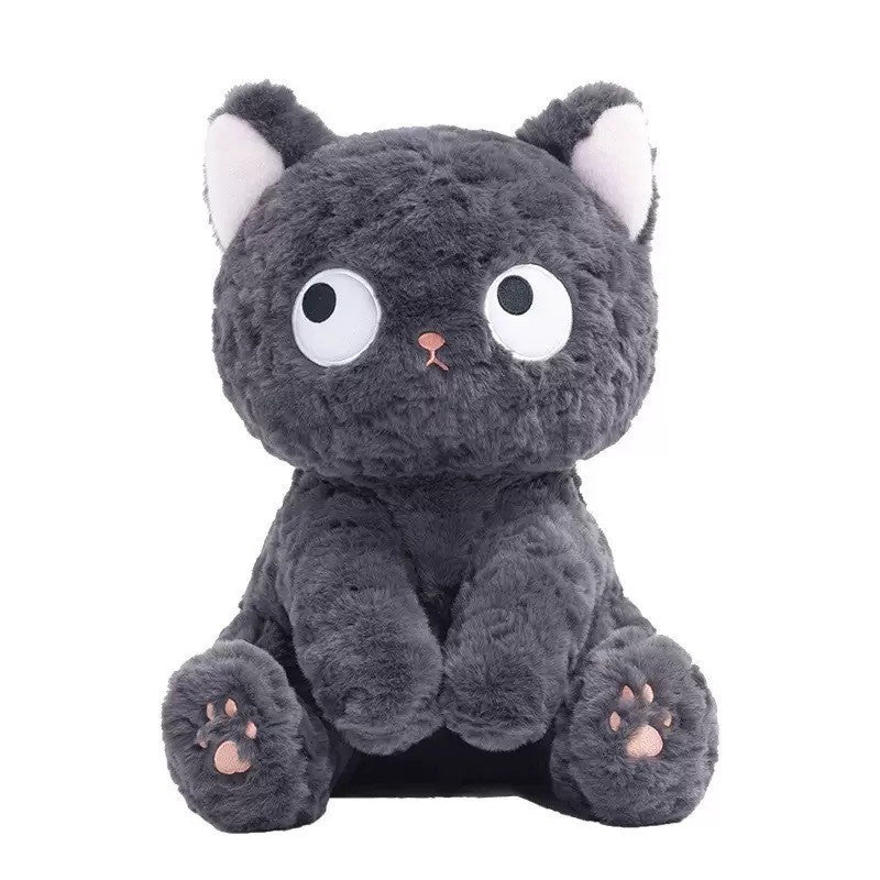 Cute cute black cat plush toy doll healing companionship soothing doll safety and environmental protection