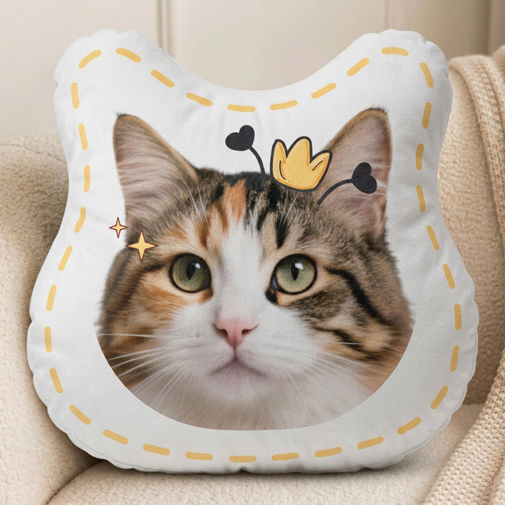 Come to the picture to customize the pet avatar big head special-shaped throw pillow, customize the surrounding cute doll double-sided pillow creative gift