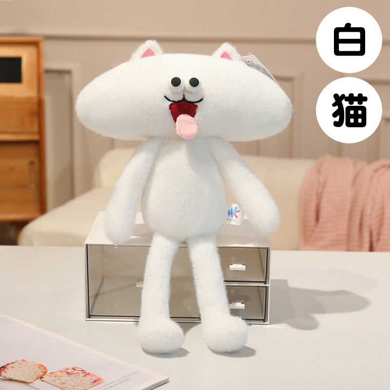 Funny Evil Baguette Cat Doll Plush Toy Funny Abstract Emoji Girlfriend Child Gift