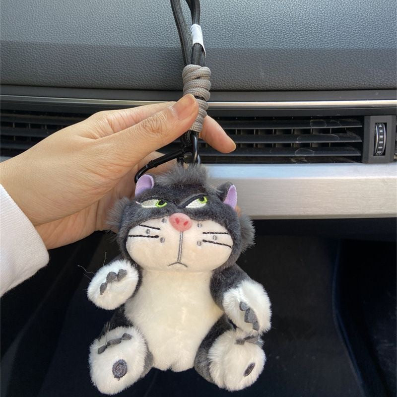 Cute plush pendant cat sweater pearl car keychain pendant girls creative gift giving tide