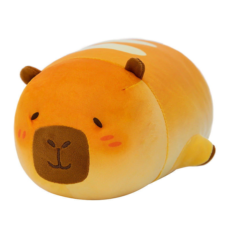 Kawaii Bread Capybara Plush Toy and Toast Pillow