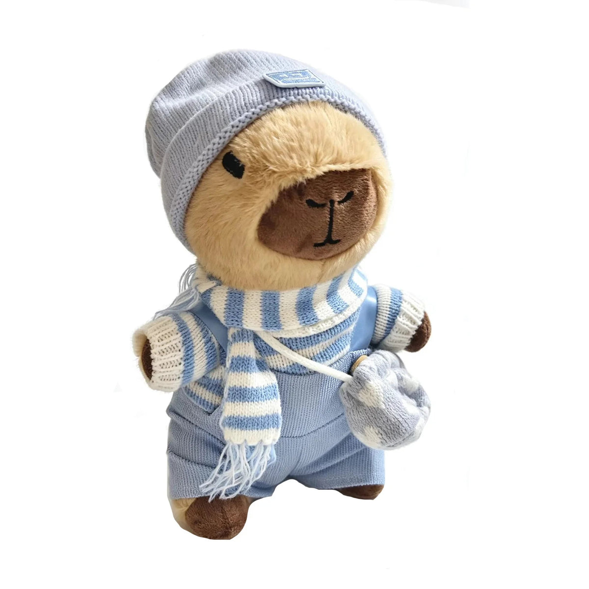 Kawaii Capybara Dress-Up Plush Toy Set with Removable Outfits & Bag Charms