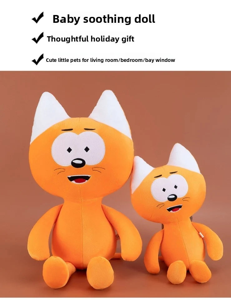  Funny quirky orange cat plush toy used as a baby soothing doll and thoughtful holiday gift