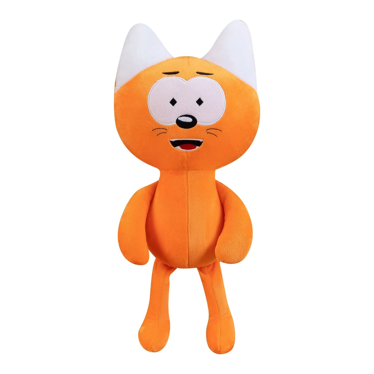  Funny quirky orange cat plush toy standing full body design